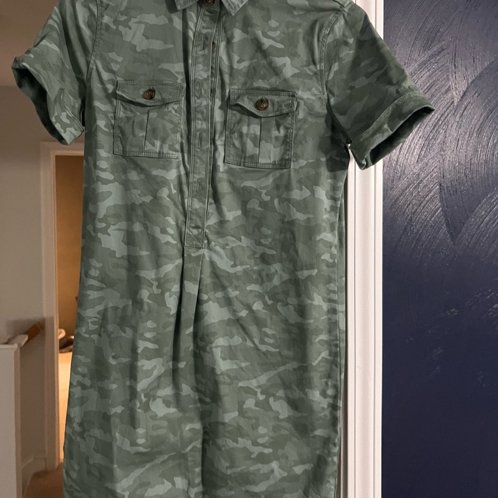 Womens Green Camouflage Dress